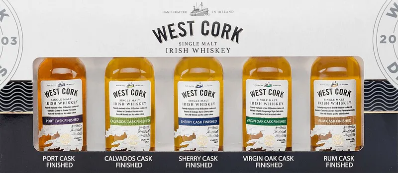 Set MINI Whisky West cork gB 43%5x0.05l