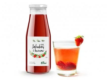 Sirup Oliví jahoda s bezem 1L
