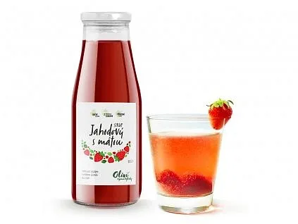 Sirup Oliví Jahoda s mátou 1l