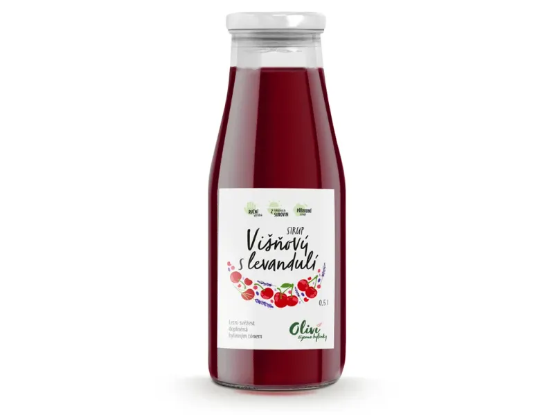 Sirup Oliví Višňový s levandulí 1L