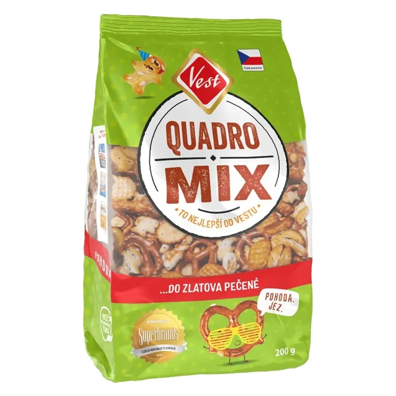Sušenky Quadro - slaný mix / 200g