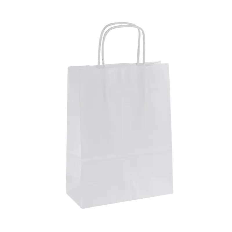 Tašky papírové kraft kroucená ucha - 180 x 80 x 240 mm