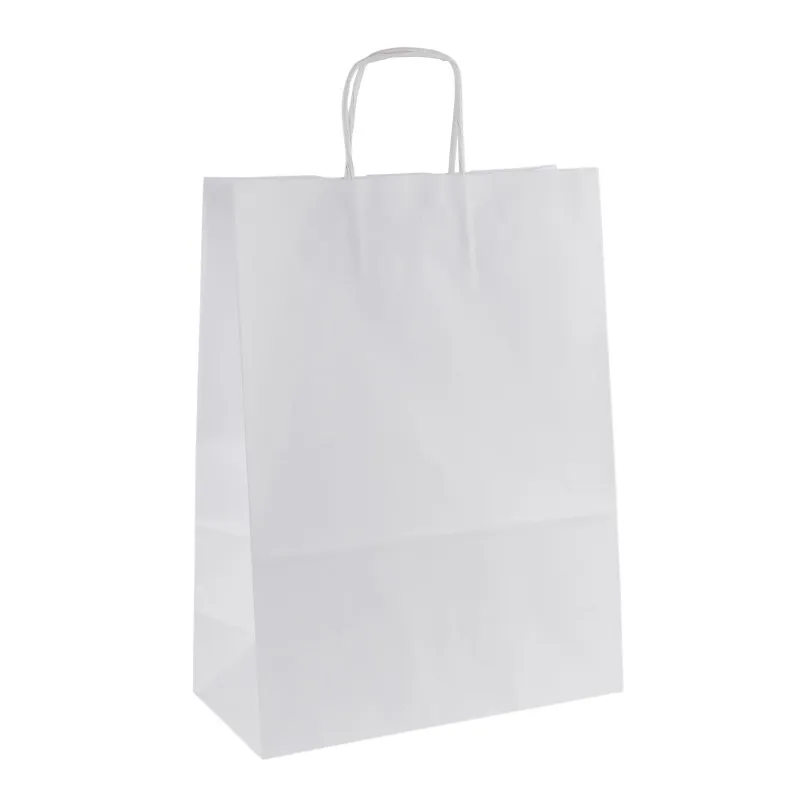 Tašky papírové kraft kroucená ucha - 260 x 120 x 340 mm