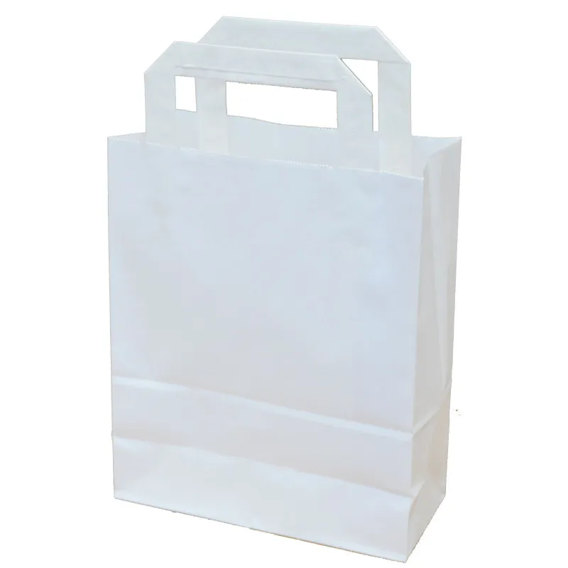 Tašky papírové kraft plochá ucha - 180 x 80 x 250 mm