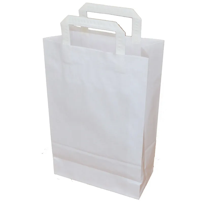 Tašky papírové kraft plochá ucha - 220 x 100 x 350 mm