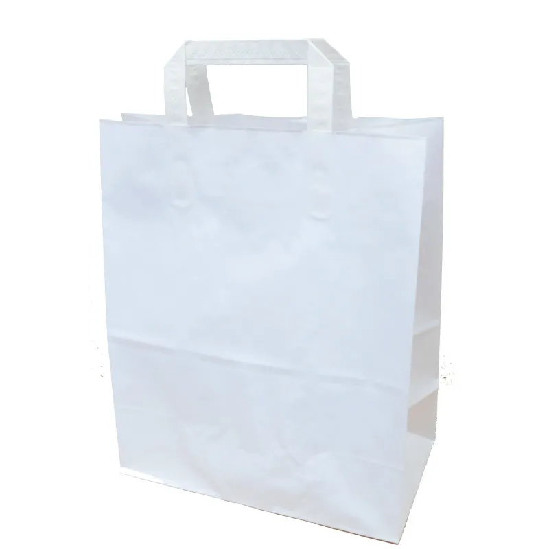 Tašky papírové kraft plochá ucha - 260 x 140 x 320 mm