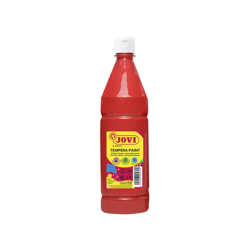 Tekuté temperové barvy JOVI PREMIUM v lahvi - 1000 ml / červená