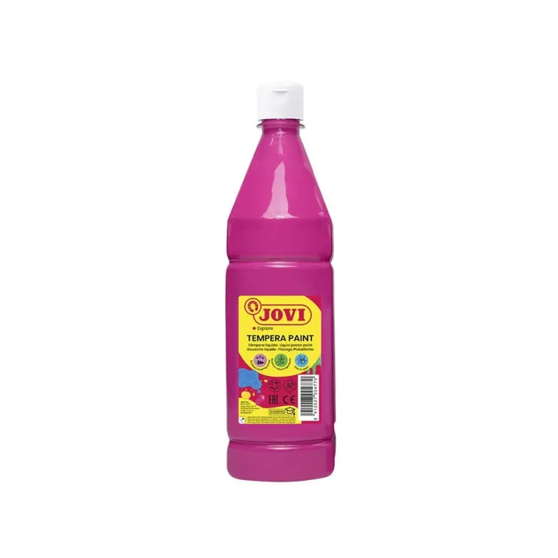 Tekuté temperové barvy JOVI PREMIUM v lahvi - 1000 ml / růžová