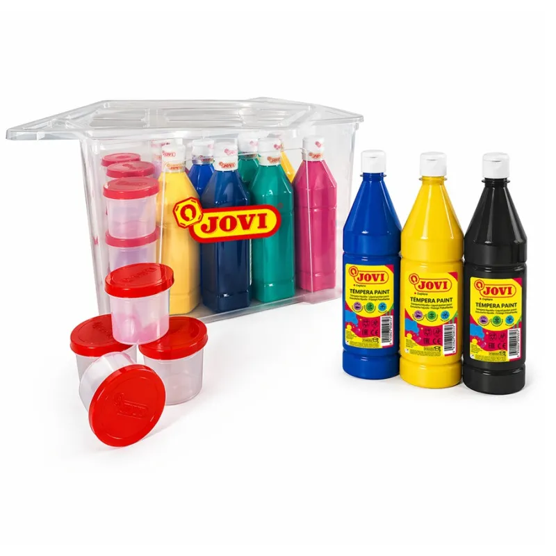 Tekuté temperové barvy JOVI PREMIUM v lahvi - 14 barev x 500 ml / box