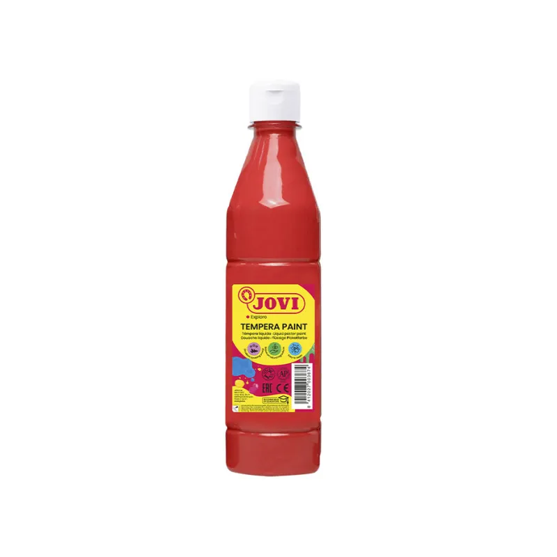 Tekuté temperové barvy JOVI PREMIUM v lahvi - 500 ml / červená