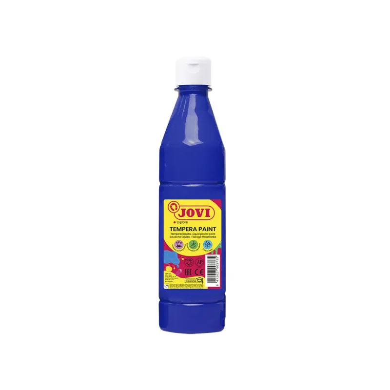 Tekuté temperové barvy JOVI PREMIUM v lahvi - 500 ml / tm.modrá