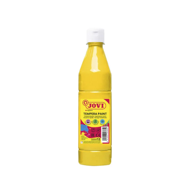 Tekuté temperové barvy JOVI PREMIUM v lahvi - 500 ml / žlutá