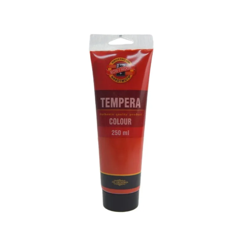 Temperová barva - červená světlá / tuba 250 ml