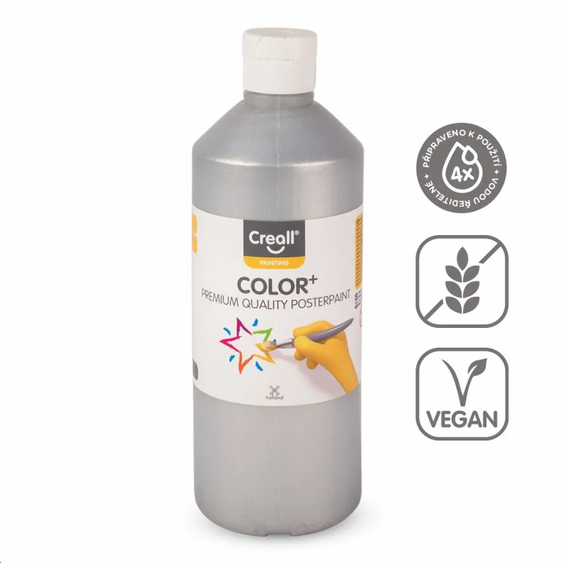 Temperová barva Creall - 500 ml / stříbrná