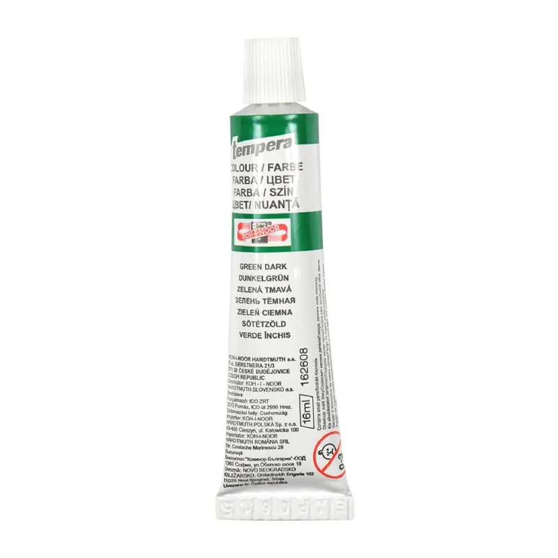 Temperová barva - rumělka zelená tmavá / tuba 16 ml