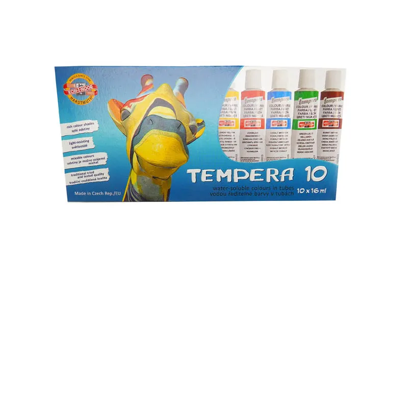 Temperové barvy - 10 barev / tuby 16 ml