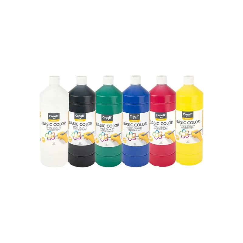 Temperové barvy v lahvi - 6 x 1000 ml
