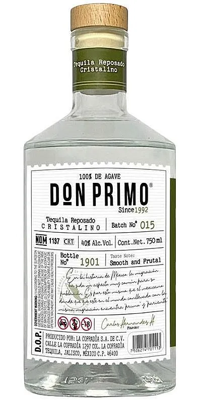 Tequila Cofradia Don Primo Reposado Cristalino  38%0.70l