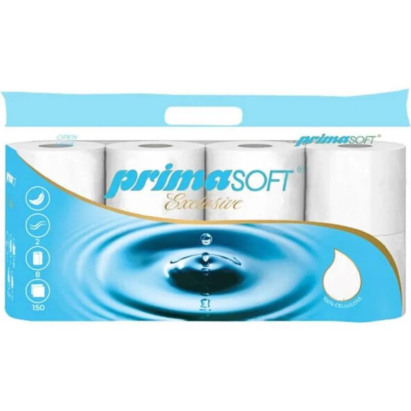 Toaletní papír PrimaSOFT Exclusive - 2vrstvý, 8 rolí