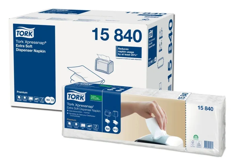 Ubrousky TORK Xpressnap, 2 vrstvý, bílá 1/4