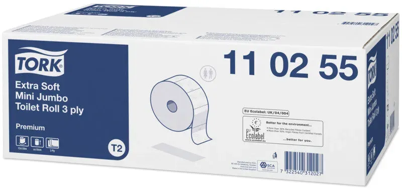 Tork Toaletní papír Jumbo mini / 120m 9,7x20cm / 3 vrství T2