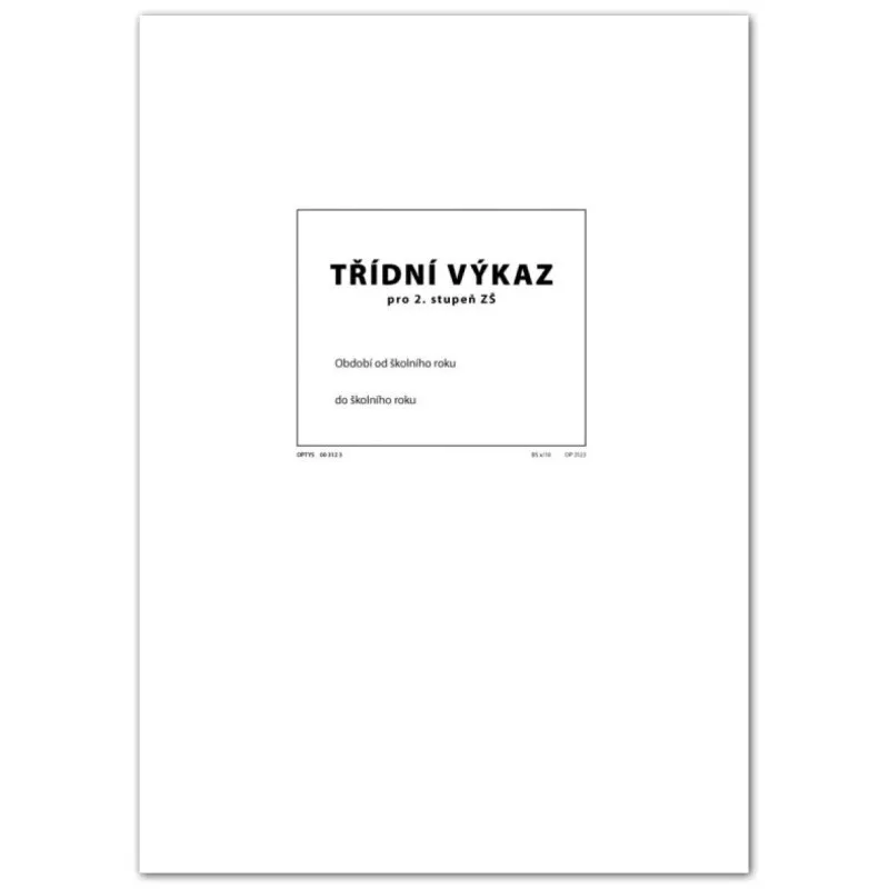 Třídní výkaz pro 2. stupeň A4 / 16 stran