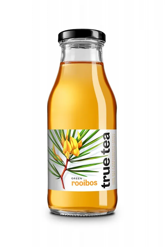 True Tea ledový čaj - Green Rooibos 0,33l sklo