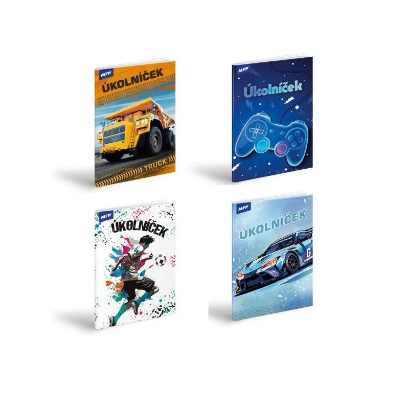 Úkolníčky - A5 / 40 listů / mix motivů pro kluky