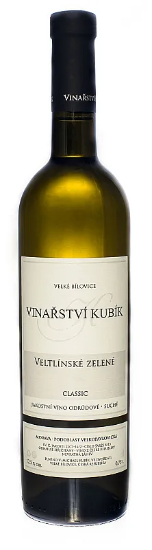 Veltlínské zelené Classic 2021 Kubík