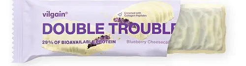 Vilgain Double Trouble Protein Bar borůvkový cheesecake 55 g