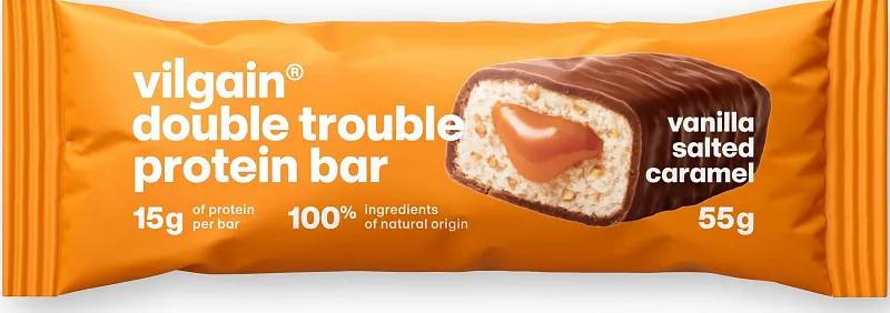 Vilgain Double Trouble Protein Bar vanilka slaný karamel