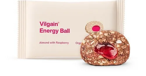 Vilgain Energetické tyčinky Vilgain Energy Ball BIO mandle s malinovým džemem