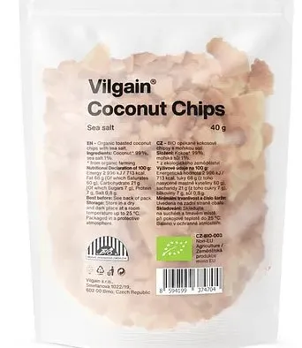 Vilgain Kokosové chipsy BIO 40g
