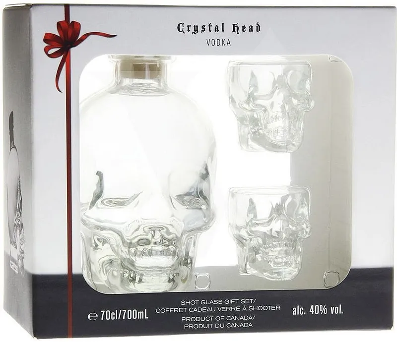 Vodka Crystal Head Original + 2sklo LONG Coctail gB 40%0.70l