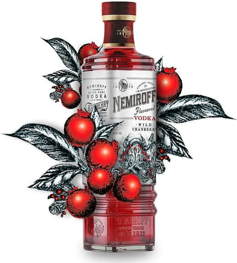 Vodka Nemiroff de Luxe Wild Cranberry  40%0.70l
