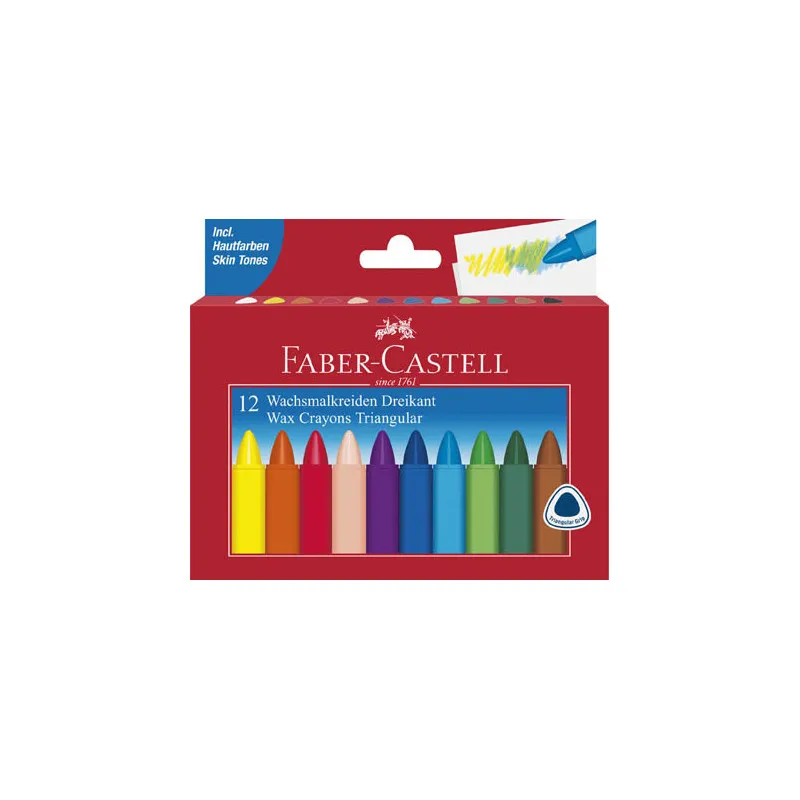 Voskové pastelky trojboké Faber Castell - 12 barev