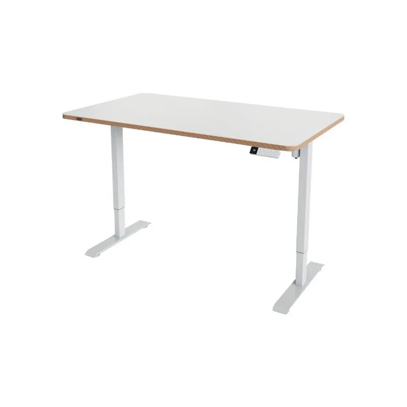Výškově nastavitelný elektrický stůl Leitz Ergo – 140 x 80 cm / bílá