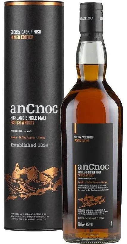 Whisky AnCnoc Peated Edition - Sherry Cask finish  gT 43%0.70l