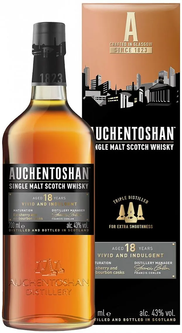 Whisky Auchentoshan 18y v krabičce 43%0.70l