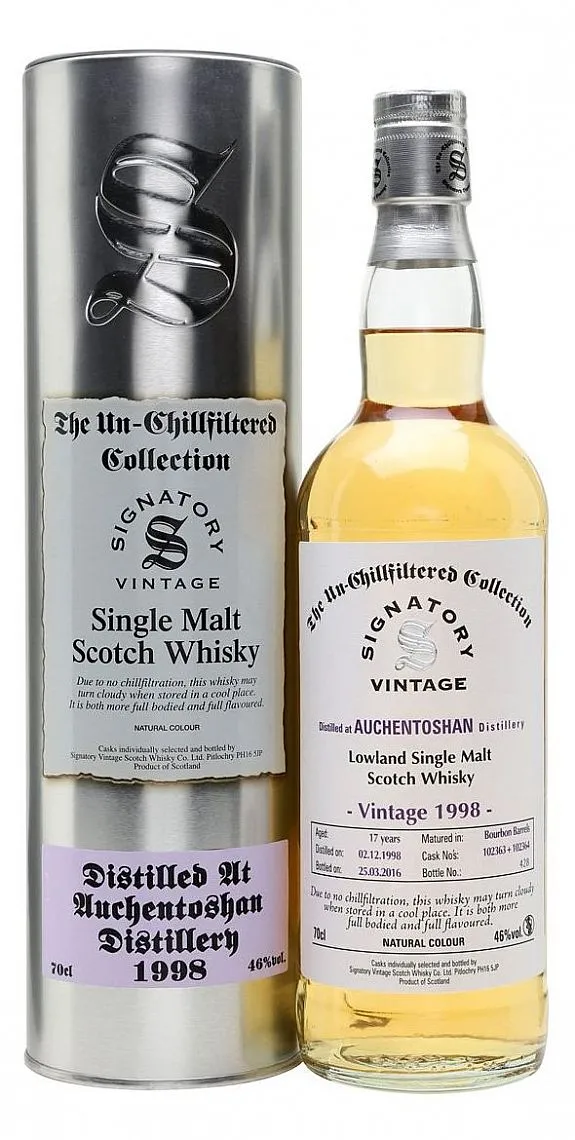 Whisky Auchentoshan 1998 Signatory v tubě 46%0.70l