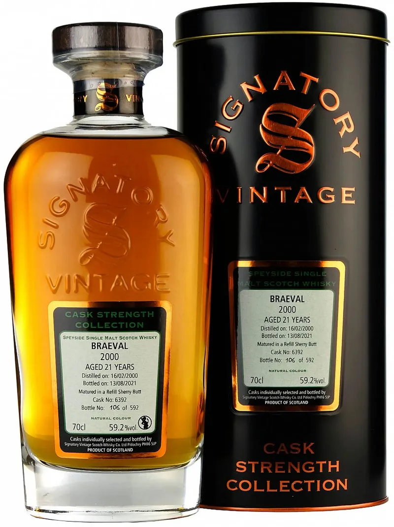 Whisky Braeval 2000 Signatory Cask Strength v plechu 60.3%0.70l