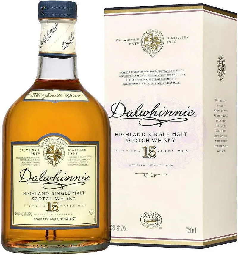 Whisky Dalwhinnie 15y v krabičce  43%0.70l