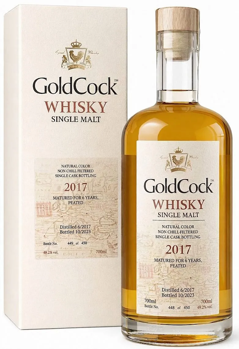 Whisky Gold Cock 2017 Peated Madeira b.3 v krabičce 49.2%0.70l