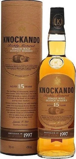 Whisky Knockando 1997 Vintage 15y v tubě 43%0.70l