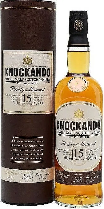 Whisky Knockando 2003 Vintage 15y v tubě 43%0.70l