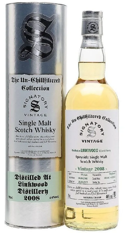 Whisky Linkwood 2008 Signatory UnChillfiltered TIN 46%0.70l