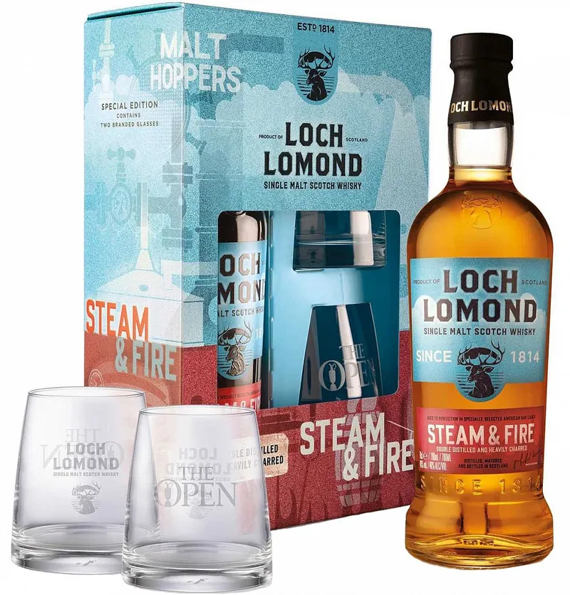 Whisky Loch Lomond Steam & Fire + 2sklo gB 46%0.70l
