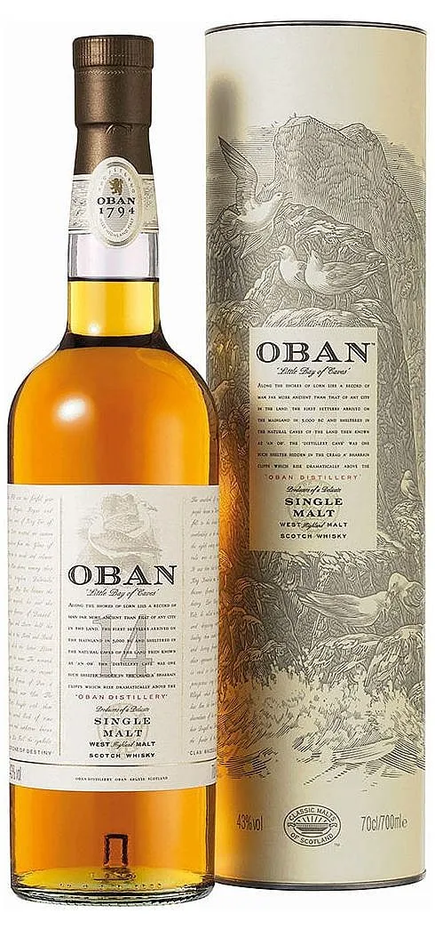 Whisky Oban 14y v tubě 43%0.70l