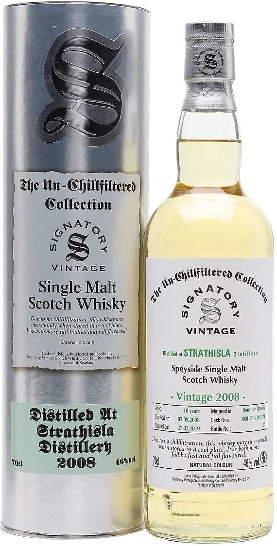 Whisky Strathisla 2008 Signatory UnChillfiltered  gT 46%0.70l