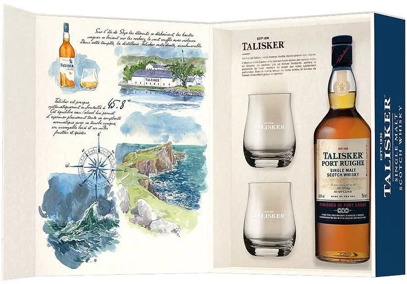 Whisky Talisker Port Ruighe + 2sklo gB 45.8%0.70l